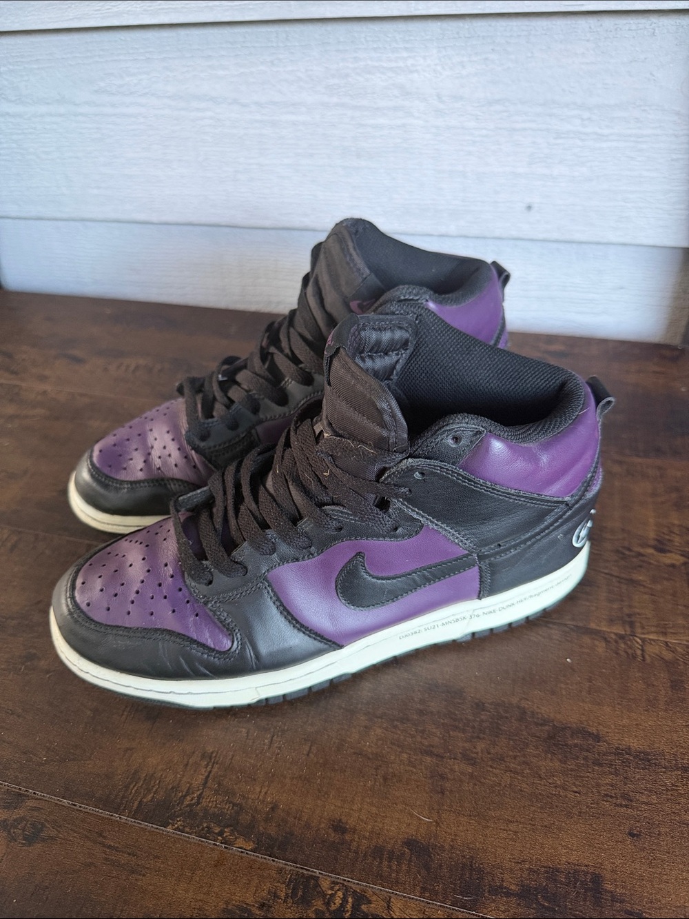 Nike Dunk High Fragment High-Top Sneakers in Black and Purple